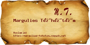 Margulies Töhötöm névjegykártya